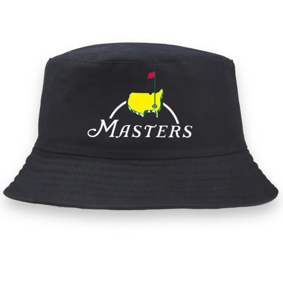 Bee Happy Market Boutique Other - Bucket Sun Hat Reversible Masters Golf Cap Sun Cotton Twill Adult Black White